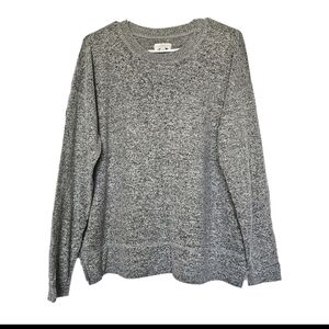 Lucky Brand Soft Comfy Heather Gray Long Sleeve Women's Large Sweater